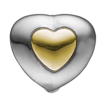 Christina Collect 925 Sterling Silver Be Mine Mousserende hjerte med lite forgylt hjerte i midten, modell 650-S41